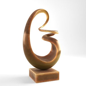 modern decorative abstract bronze model