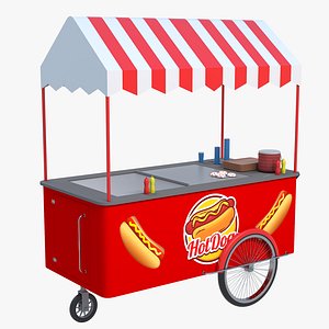 3D Hot Dog Cart