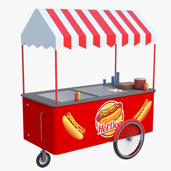 3D Hot Dog Cart