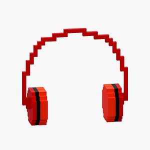 Headphones Low poly 3D model