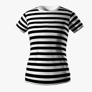 shir sriped-shir-girl 3d max