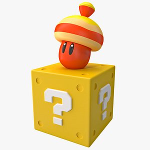 3d super mario acorn block model