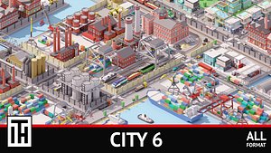 3D pack city 6 tiles
