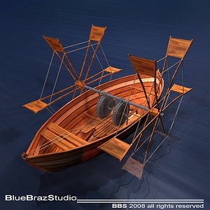 leonardo boat shovels 3d 3ds