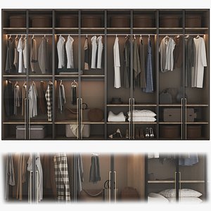 Wardrobe with filling 3D model