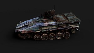 3D model war destroyed Marder vehicle wreck PBR photogrammetry