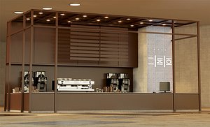cafe bar 3D model