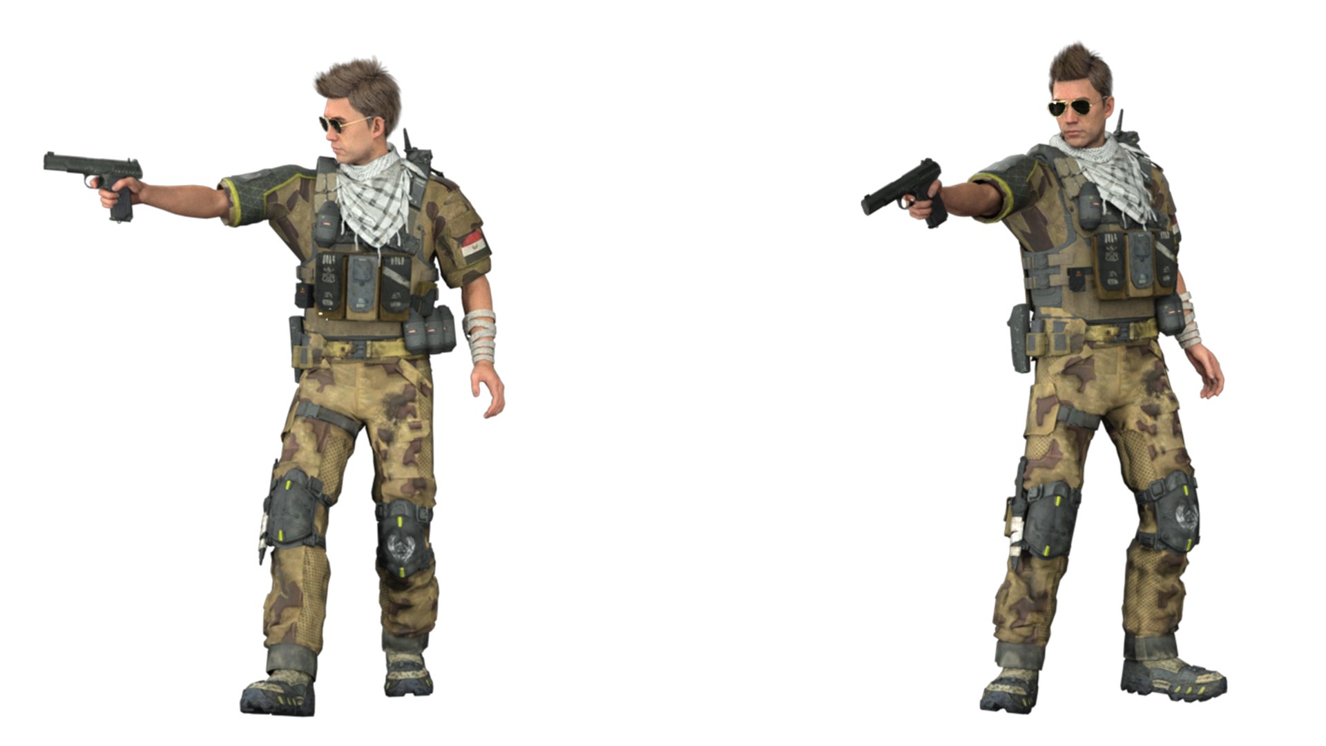 3D Realistic Rigged Fighter Soldier Man-Karter Character 3D Model ...