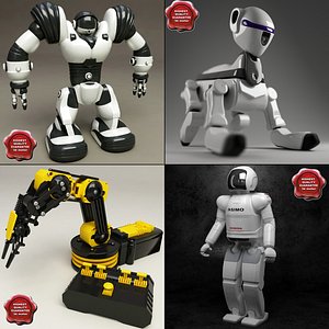 3dsmax robots robosapien asimo