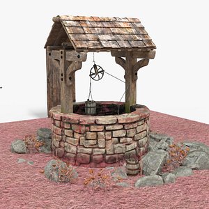 Wishing Well low-poly 3d model 3D