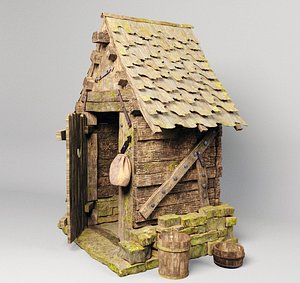 3D medieval outhouse