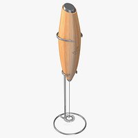 Milk Frother Zulay Wooden with Holder