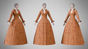 Dress 30 Amber Thread Brocade model