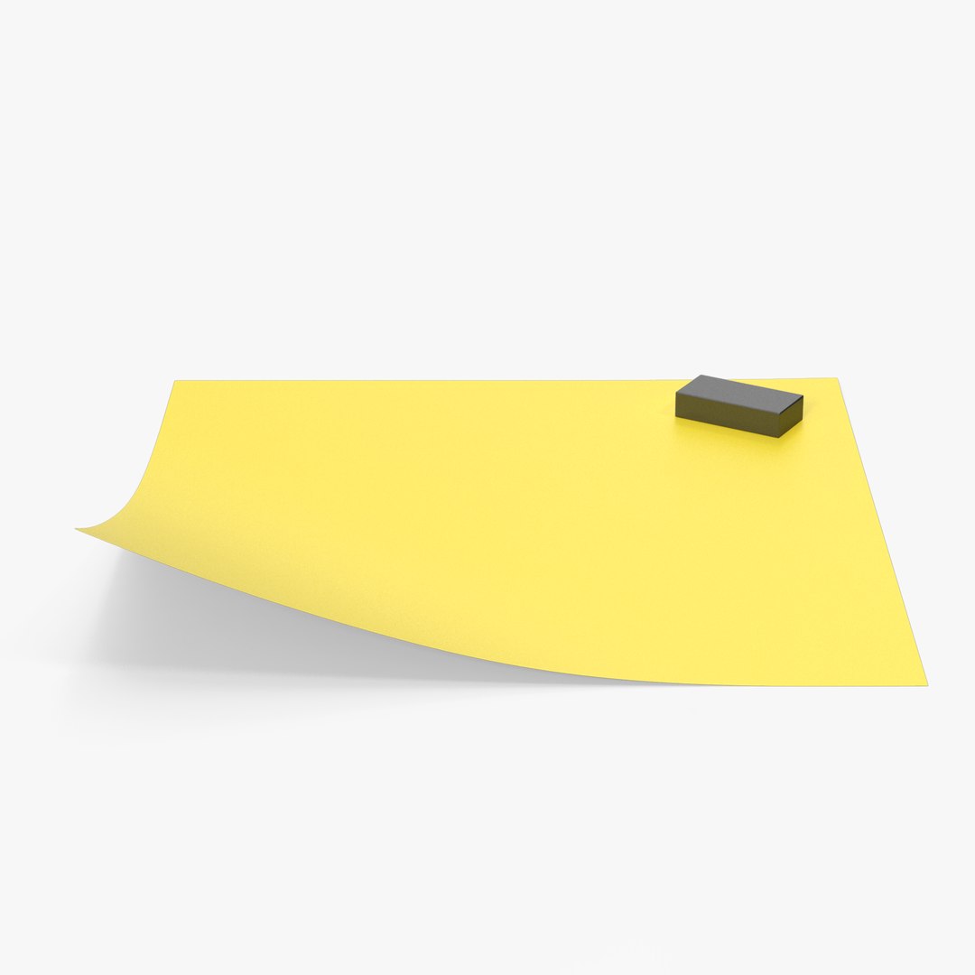 3D Yellow Sticky Note With model TurboSquid 1874469