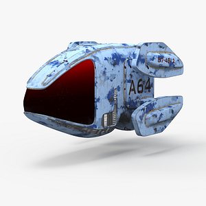 3D SF Military Drone Blue Camo