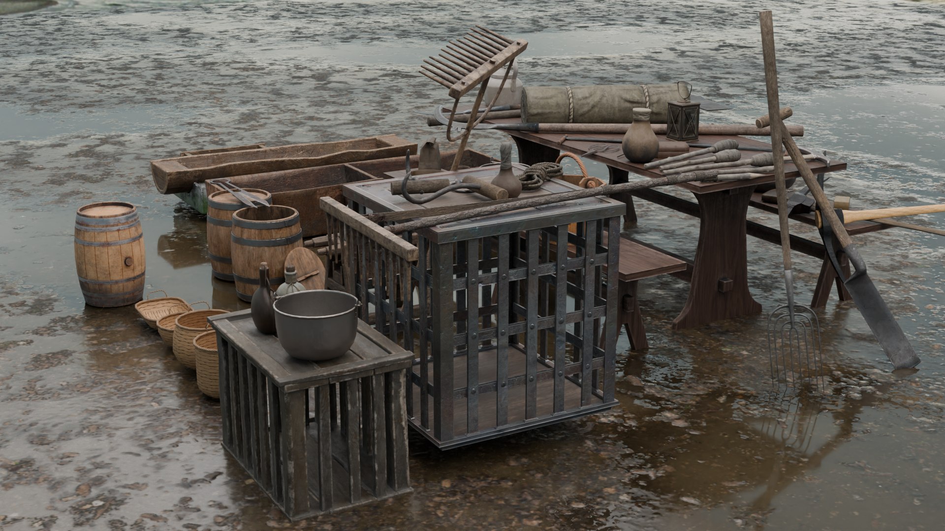 50 Medieval Props Pack PBR Low-poly 3D - TurboSquid 2401433