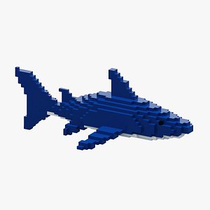 Voxel Shark 3D model