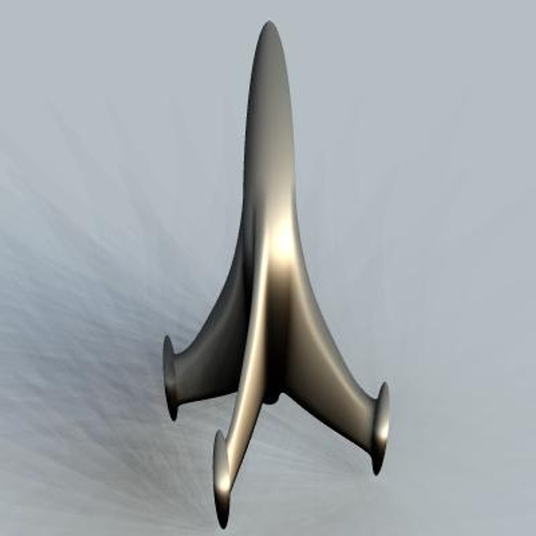 3d retro rocketship