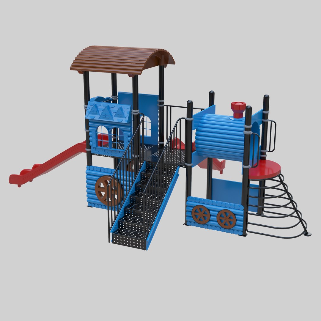 Train Style Playground Pack 3D Model Collection 3D Model - TurboSquid ...