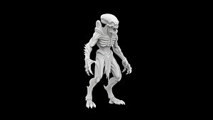 3D Alien Monster 3D Print Model Sci-Fi Extraterrestrial Creature model