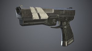 Shabby gun of the near future 3D model