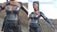 Androids Woman and Man - LOW POLY