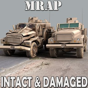 3d mrap damaged arab model