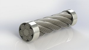 3D Steel rope sample GOST 7668 model