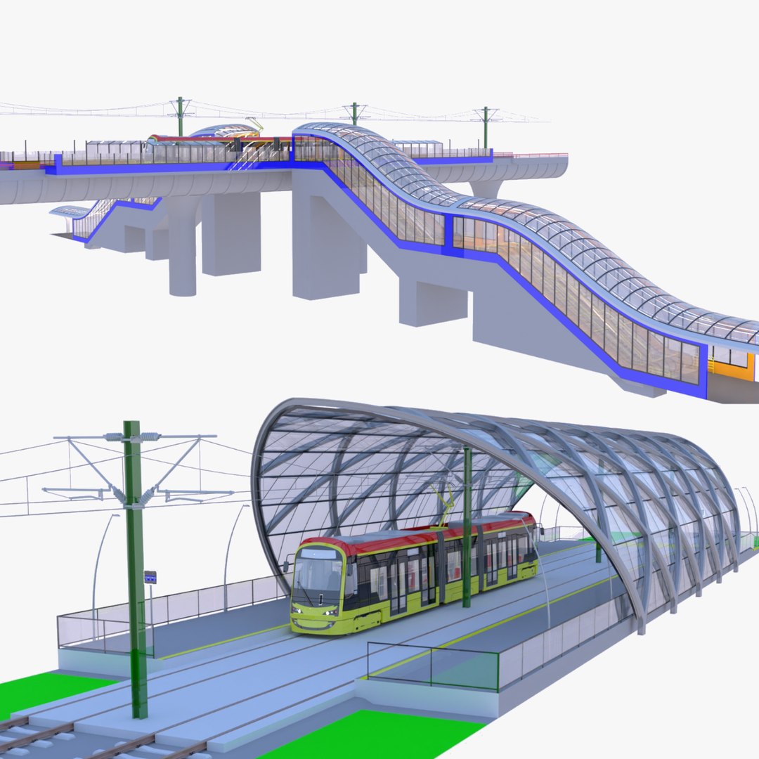 Warsaw Tram Stops V 3D - TurboSquid 2316036