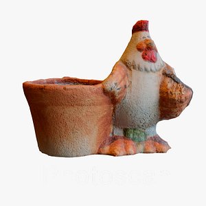 rooster photoscan clay 3D model