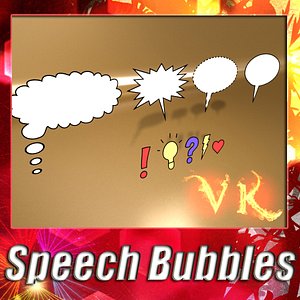 3d model speech bubbles