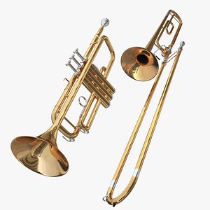 3D Trumpet and Trombone model