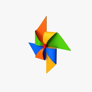 Colorful Pinwheel Cartoon 3D model