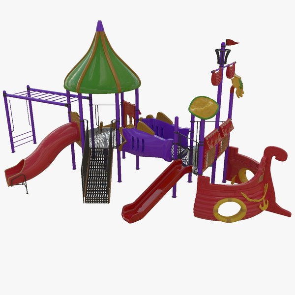3D Ship Themed Playground Model - 02