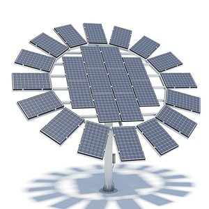 3d solar panels model