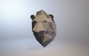 low-poly lion model