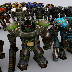 3d warbots characters model