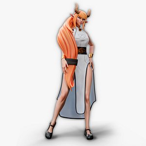 Tiefling - Medieval Fantasy Elf - RPG Nymph Character Hero - 57