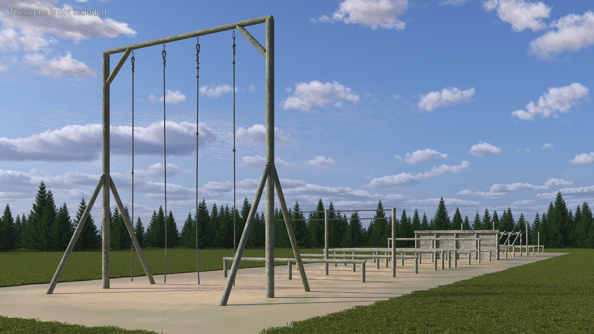 3D Military Training Obstacles Course Worn - TurboSquid 2235616