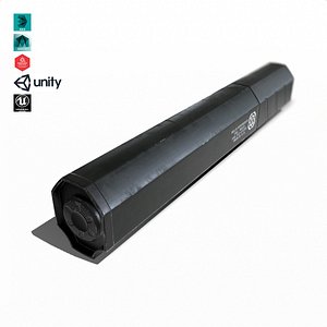 suppressor weapon attachment 3D model