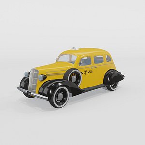 3D Dodge Sedan Taxi