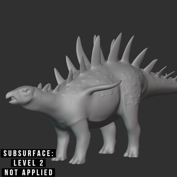 3D Paranthodon Basemesh Low Poly model