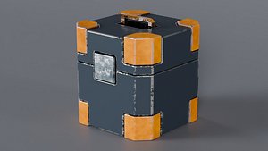 Low poly industrial crate box 3D Model StemCell UV 4K PBR Textures