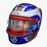 Grosjean helmet 2018