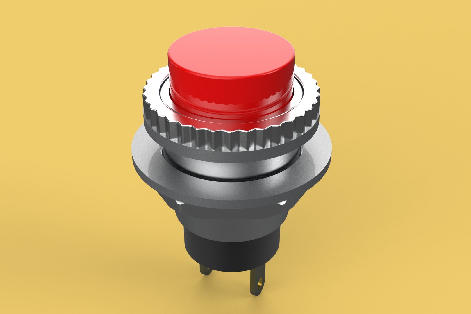 RED PUSH BUTTON MOMENTARY SELF RESET SMALL PRESS SWITCH ROUND Model ...