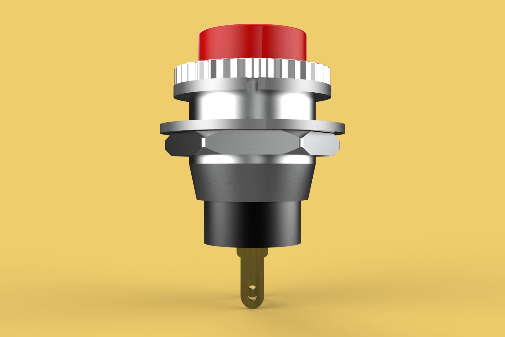 RED PUSH BUTTON MOMENTARY SELF RESET SMALL PRESS SWITCH ROUND Model ...