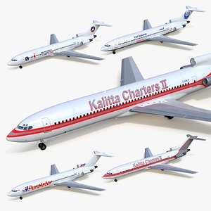 3D Boeing 727 Airliners Collection