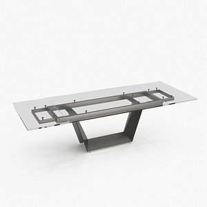 3D Oxford Extension Dining Table Grey