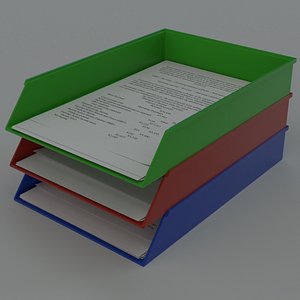 a4 paper trays 3d model