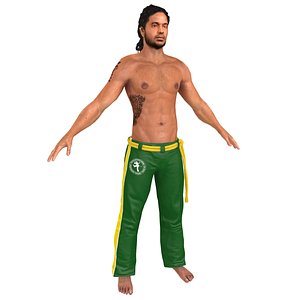 3D capoeira martial artist